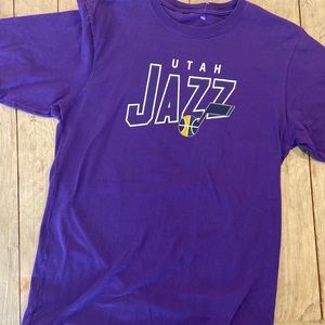 Utah Jazz Adidas Trefoil Tee HUGE Logo On Back 🏀